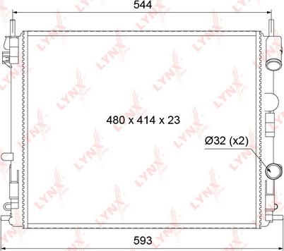 LYNXauto RM-1026 - Radiators, Motora dzesēšanas sistēma ps1.lv