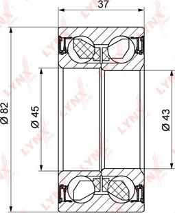 LYNXauto WB-1057 - Riteņa rumbas gultņa komplekts ps1.lv