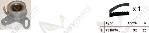 Mabyparts OBK010440 - Zobsiksnas komplekts ps1.lv