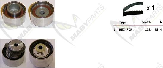 Mabyparts OBK010451 - Zobsiksnas komplekts ps1.lv