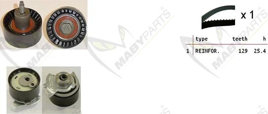 Mabyparts OBK010468 - Zobsiksnas komplekts ps1.lv