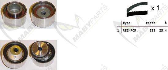 Mabyparts OBK010467 - Zobsiksnas komplekts ps1.lv