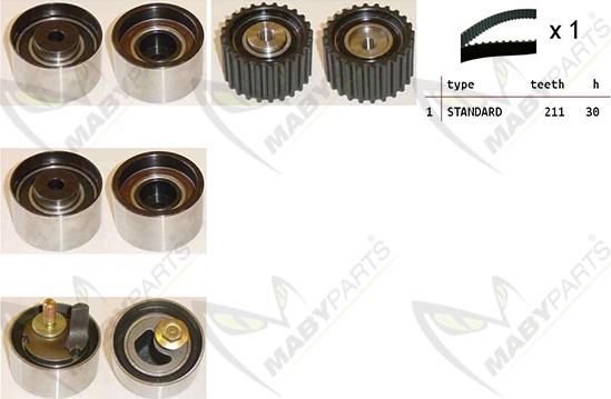 Mabyparts OBK010403 - Zobsiksnas komplekts ps1.lv