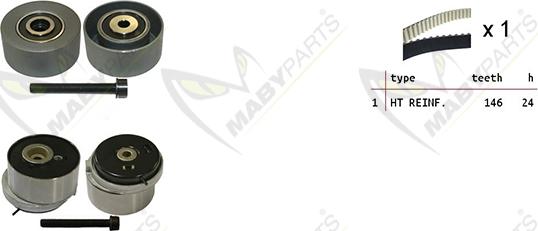 Mabyparts OBK010095 - Zobsiksnas komplekts ps1.lv