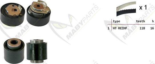 Mabyparts OBK010056 - Zobsiksnas komplekts ps1.lv