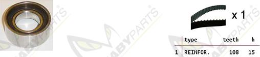 Mabyparts OBK010076 - Zobsiksnas komplekts ps1.lv