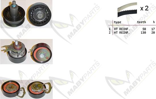 Mabyparts OBK010149 - Zobsiksnas komplekts ps1.lv