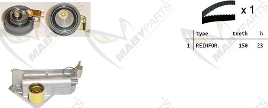 Mabyparts OBK010168 - Zobsiksnas komplekts ps1.lv