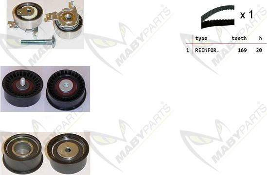 Mabyparts OBK010163 - Zobsiksnas komplekts ps1.lv