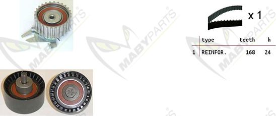 Mabyparts OBK010130 - Zobsiksnas komplekts ps1.lv