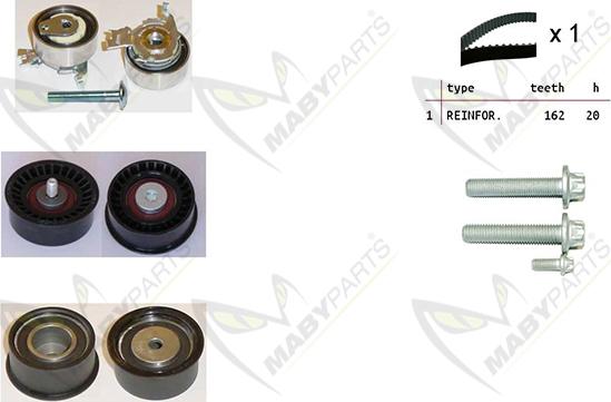 Mabyparts OBK010133 - Zobsiksnas komplekts ps1.lv