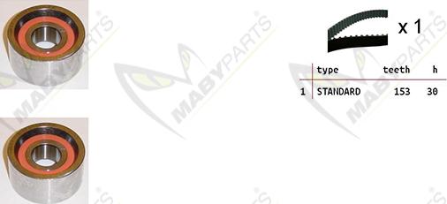 Mabyparts OBK010125 - Zobsiksnas komplekts ps1.lv