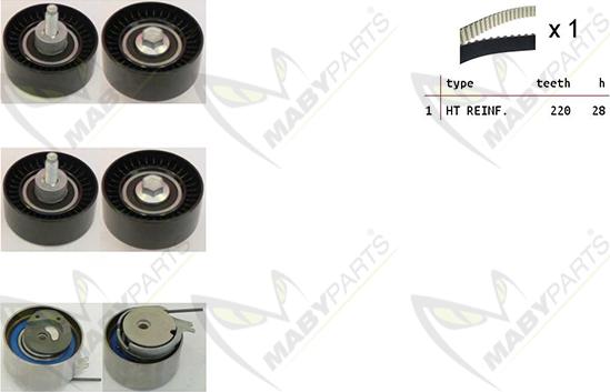 Mabyparts OBK010122 - Zobsiksnas komplekts ps1.lv