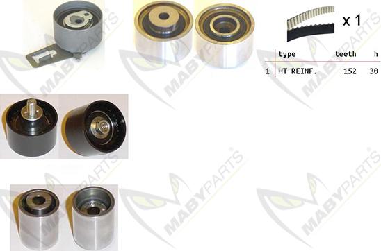 Mabyparts OBK010344 - Zobsiksnas komplekts ps1.lv