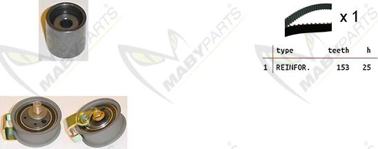 Mabyparts OBK010372 - Zobsiksnas komplekts ps1.lv