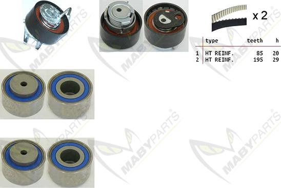 Mabyparts OBK010241 - Zobsiksnas komplekts ps1.lv