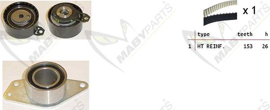 Mabyparts OBK010243 - Zobsiksnas komplekts ps1.lv