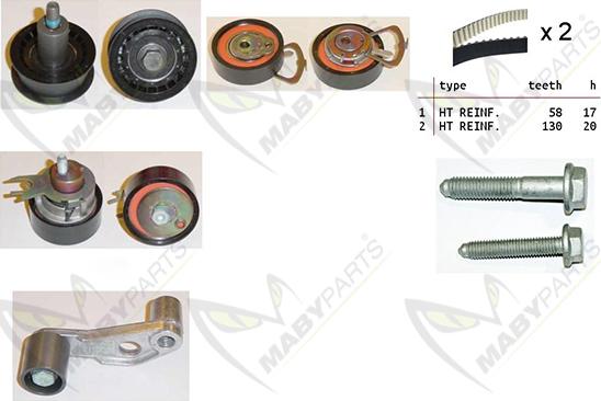 Mabyparts OBK010256 - Zobsiksnas komplekts ps1.lv