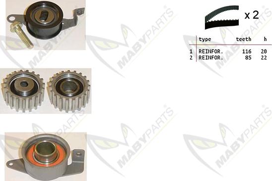 Mabyparts OBK010250 - Zobsiksnas komplekts ps1.lv