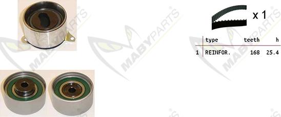 Mabyparts OBK010265 - Zobsiksnas komplekts ps1.lv