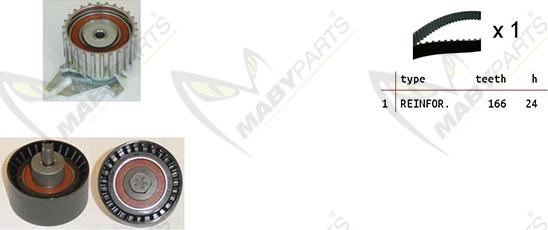 Mabyparts OBK010205 - Zobsiksnas komplekts ps1.lv