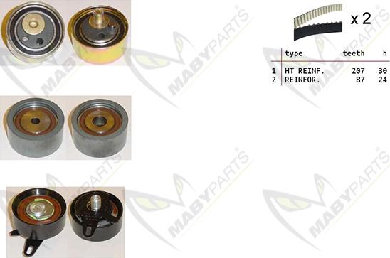 Mabyparts OBK010202 - Zobsiksnas komplekts ps1.lv