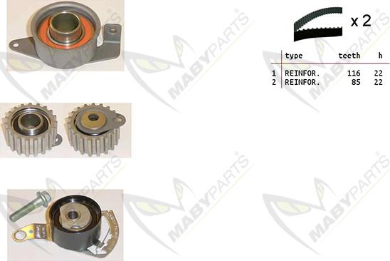 Mabyparts OBK010212 - Zobsiksnas komplekts ps1.lv