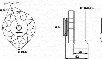 Magneti Marelli 944346033010 - Ģenerators ps1.lv