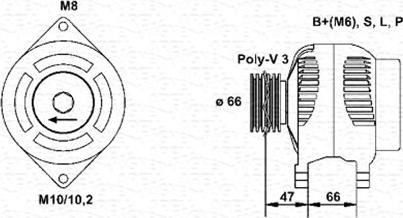 Magneti Marelli 944356935010 - Ģenerators ps1.lv