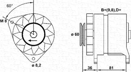 Magneti Marelli 944356118010 - Ģenerators ps1.lv