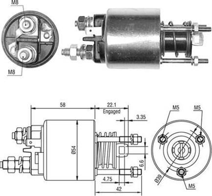 Magneti Marelli 940113050497 - Ievilcējrelejs, Starteris ps1.lv