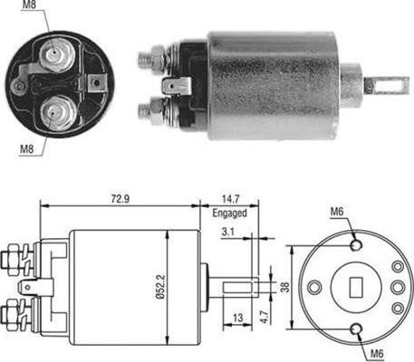 Magneti Marelli 940113050408 - Ievilcējrelejs, Starteris ps1.lv