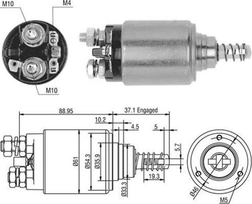 Magneti Marelli 940113050402 - Ievilcējrelejs, Starteris ps1.lv