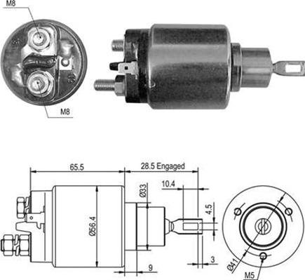 Magneti Marelli 940113050419 - Ievilcējrelejs, Starteris ps1.lv