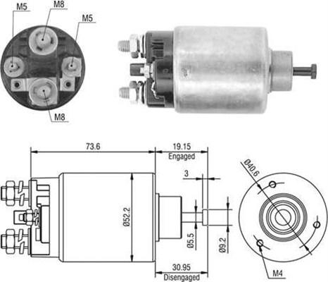 Magneti Marelli 940113050412 - Ievilcējrelejs, Starteris ps1.lv