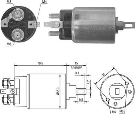 Magneti Marelli 940113050421 - Ievilcējrelejs, Starteris ps1.lv