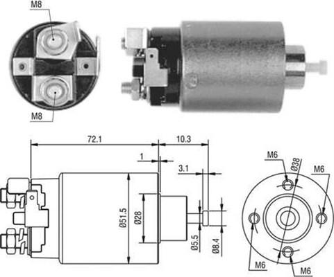 Magneti Marelli 940113050476 - Ievilcējrelejs, Starteris ps1.lv