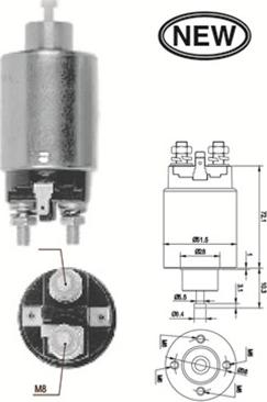 Magneti Marelli 940113050566 - Ievilcējrelejs, Starteris ps1.lv