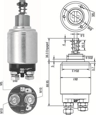 Magneti Marelli 940113050095 - Ievilcējrelejs, Starteris ps1.lv