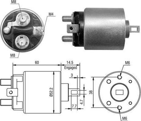 Magneti Marelli 940113050023 - Ievilcējrelejs, Starteris ps1.lv