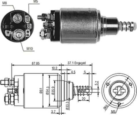 Magneti Marelli 940113050193 - Ievilcējrelejs, Starteris ps1.lv