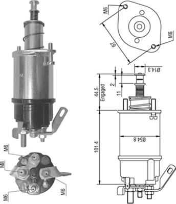 Magneti Marelli 940113050158 - Ievilcējrelejs, Starteris ps1.lv