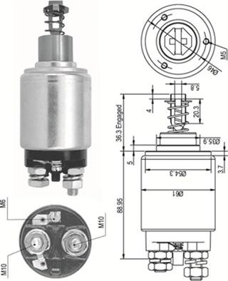 Magneti Marelli 940113050110 - Ievilcējrelejs, Starteris ps1.lv