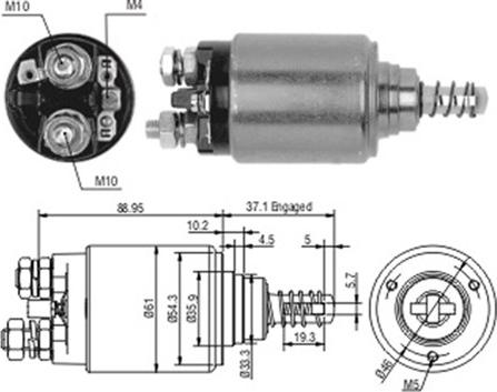 Magneti Marelli 940113050189 - Ievilcējrelejs, Starteris ps1.lv