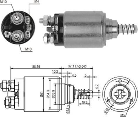 Magneti Marelli 940113050187 - Ievilcējrelejs, Starteris ps1.lv