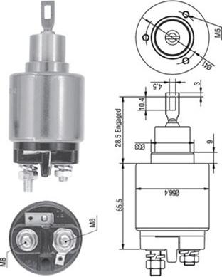 Magneti Marelli 940113050128 - Ievilcējrelejs, Starteris ps1.lv