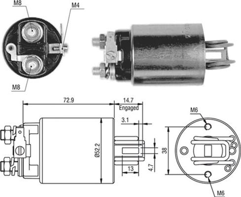 Magneti Marelli 940113050393 - Ievilcējrelejs, Starteris ps1.lv