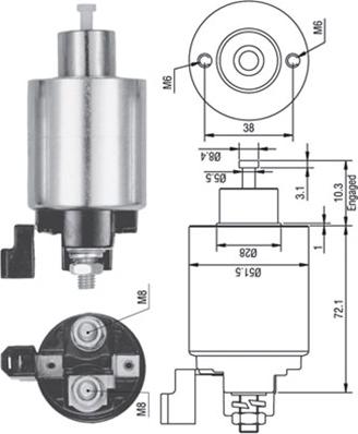 Magneti Marelli 940113050353 - Ievilcējrelejs, Starteris ps1.lv