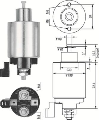 Magneti Marelli 940113050352 - Ievilcējrelejs, Starteris ps1.lv