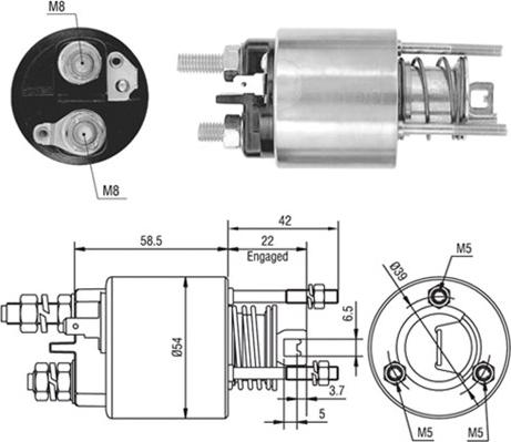 Magneti Marelli 940113050384 - Ievilcējrelejs, Starteris ps1.lv